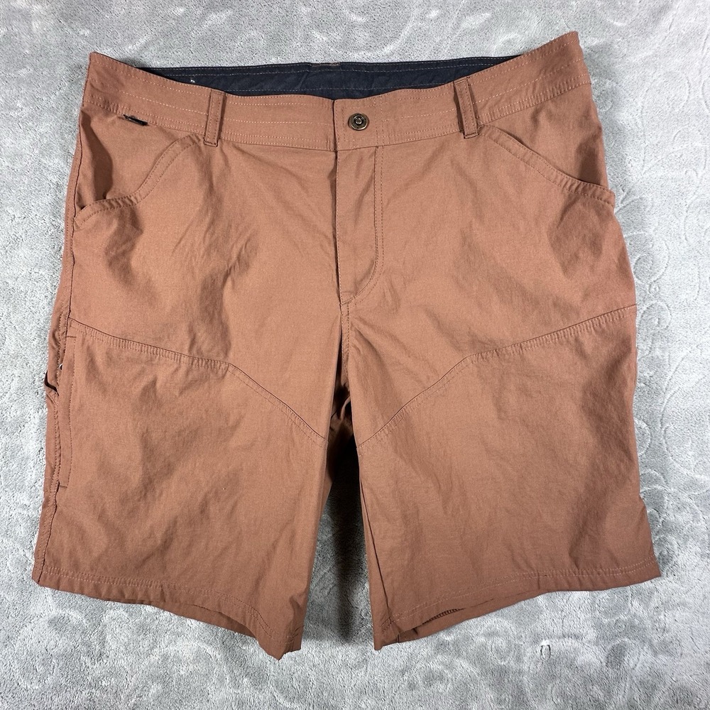 Kuhl Renegade Cargo Shorts Gorpcore Utility Hiking Mens 40 Brown Outdoor Camping